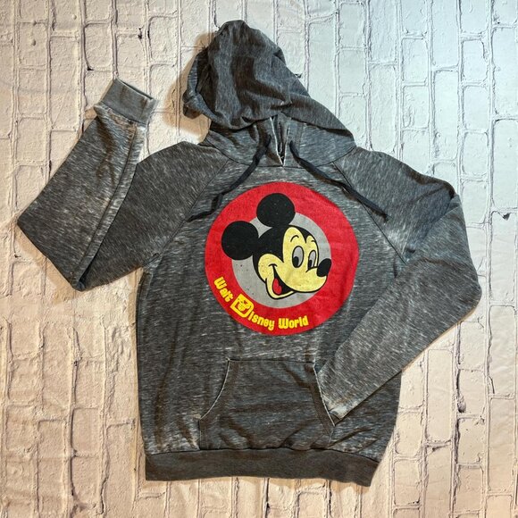 🐭 Mickey Mouse Hoodie – Distressed Look, Size Medium - Picture 1 of 5